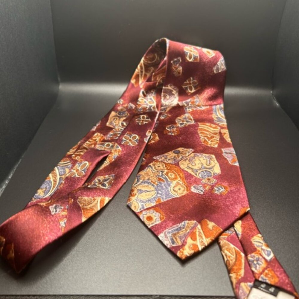 Vintage Oscar De La Renta COUTURE Men's Silk Velour Hand bar-tacked Dress Tie